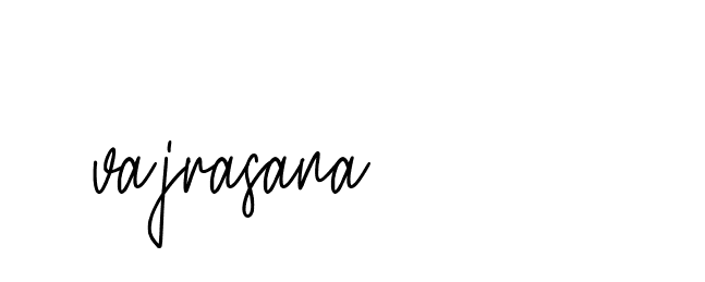 Signature of vajrasana