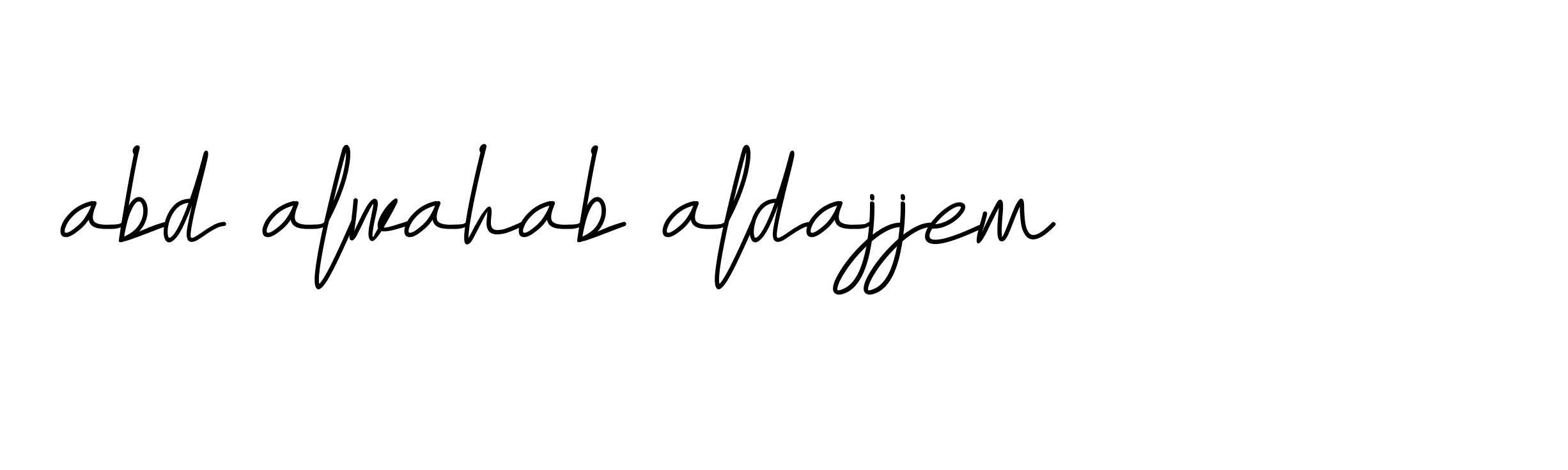 Signature of abd-alwahab-aldajjem