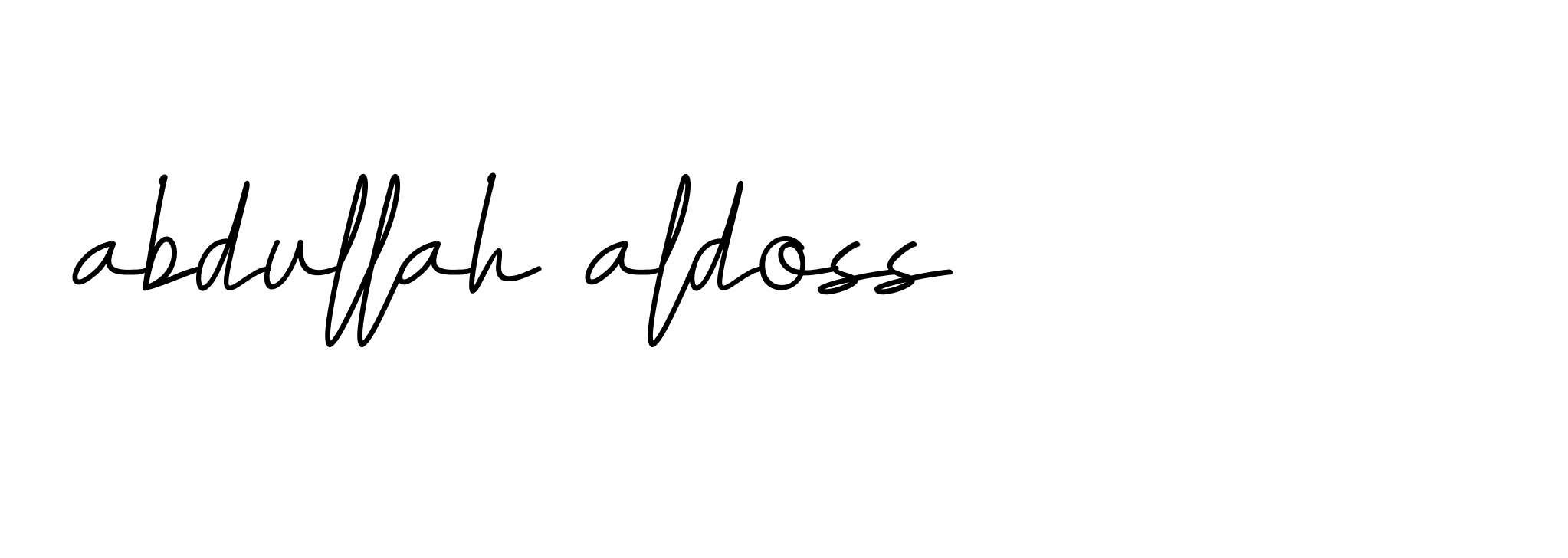 Signature of abdullah-aldoss