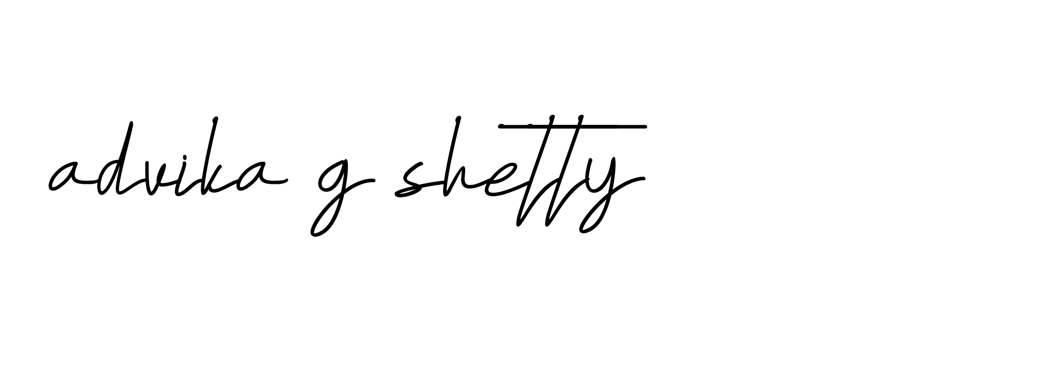 Signature of advika-g-shetty