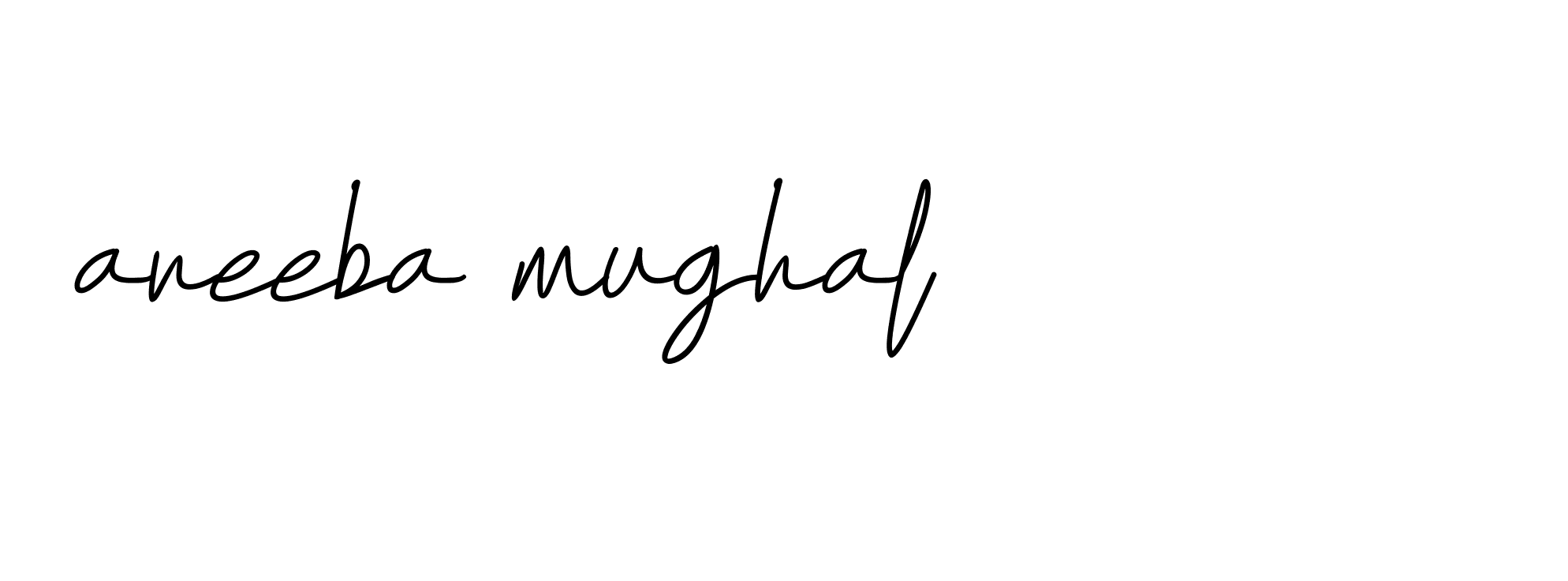 Signature of areeba-mughal