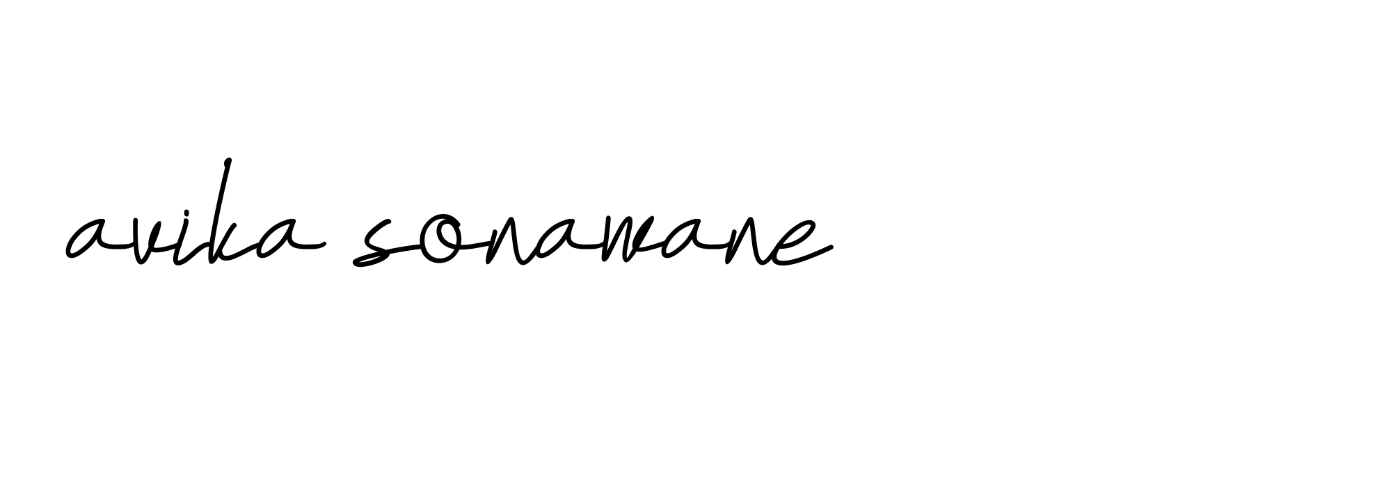 Signature of avika-sonawane