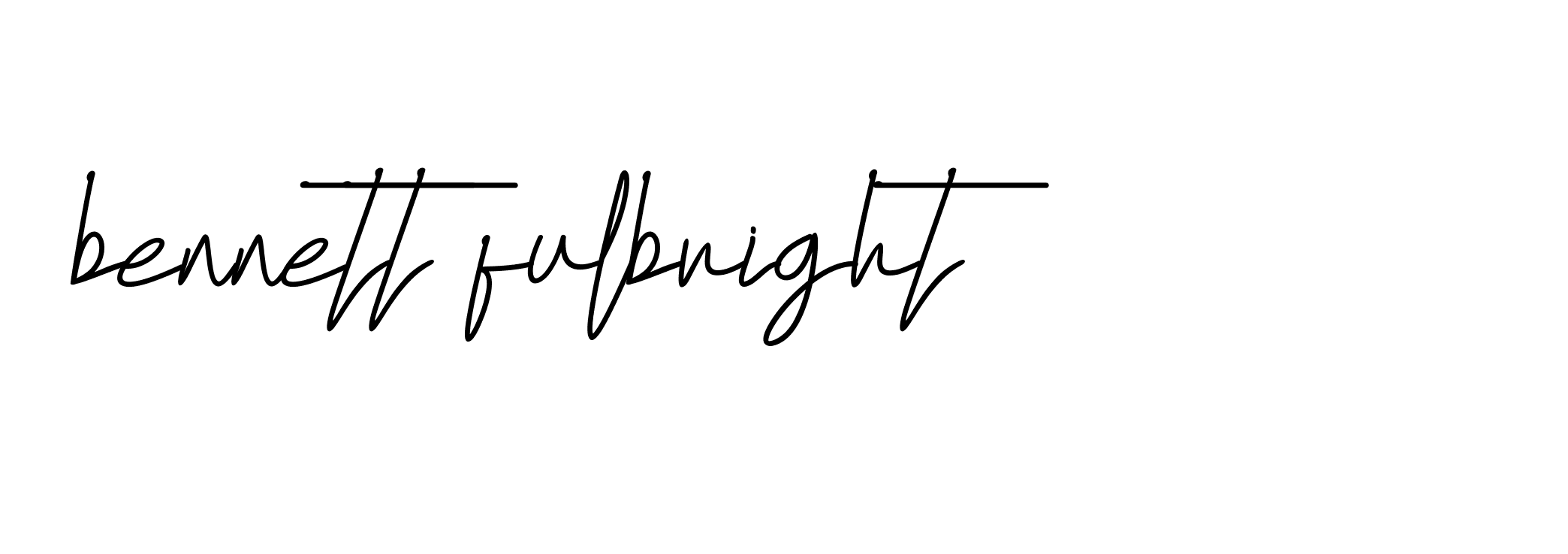 Signature of bennett-fulbright