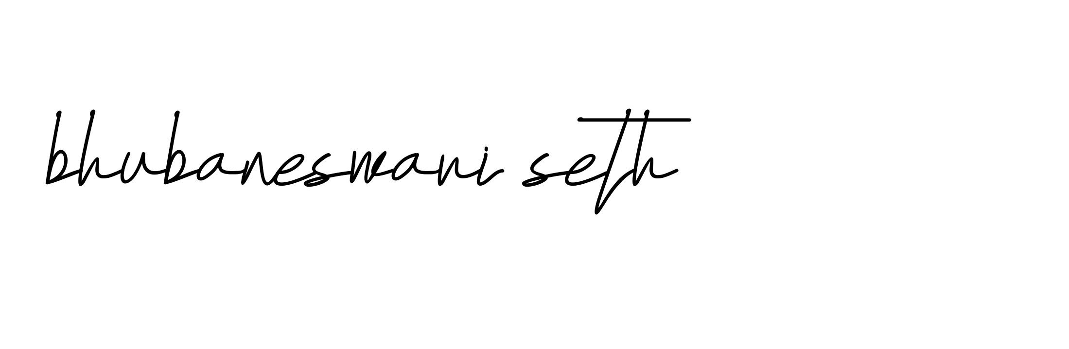 Signature of bhubaneswari-seth