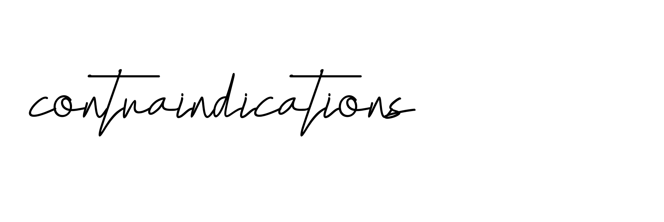 Signature of contraindications