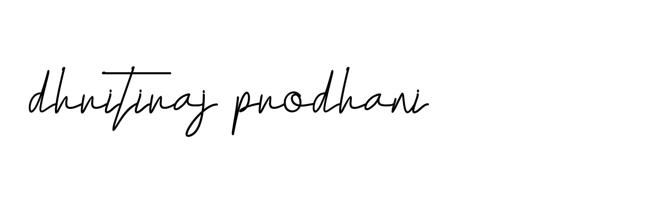 Signature of dhritiraj-prodhani