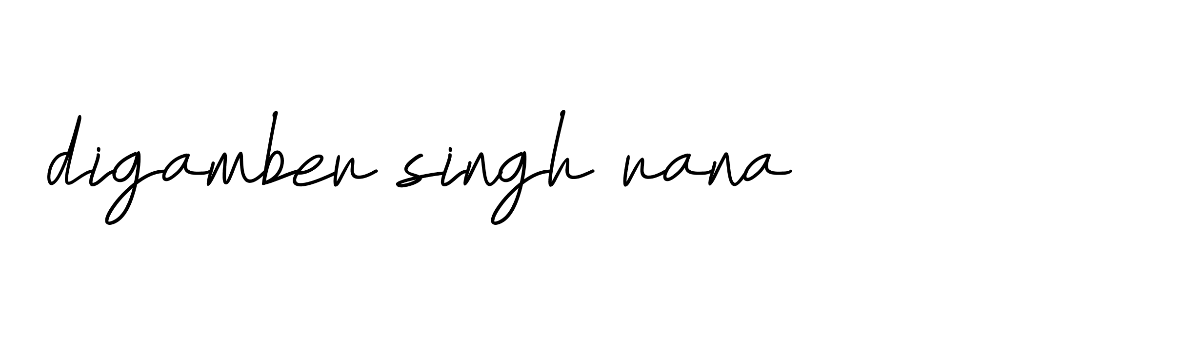 Signature of digamber-singh-rana