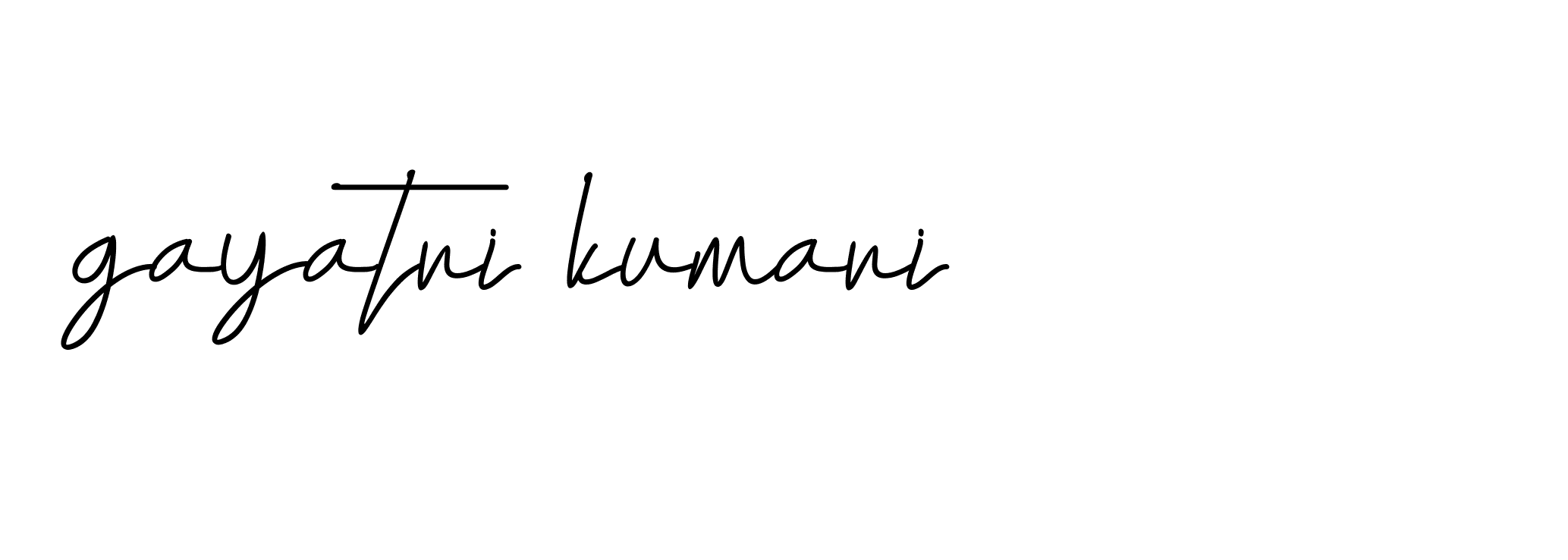 Signature of gayatri-kumari