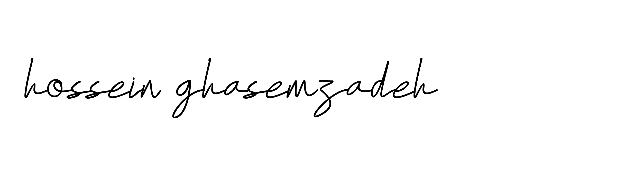 Signature of hossein-ghasemzadeh