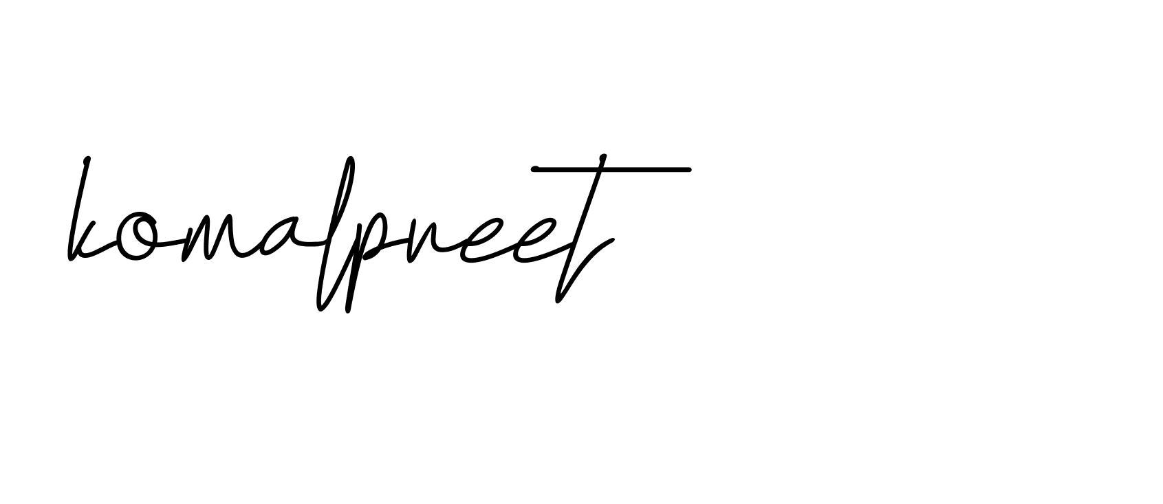 Signature of komalpreet