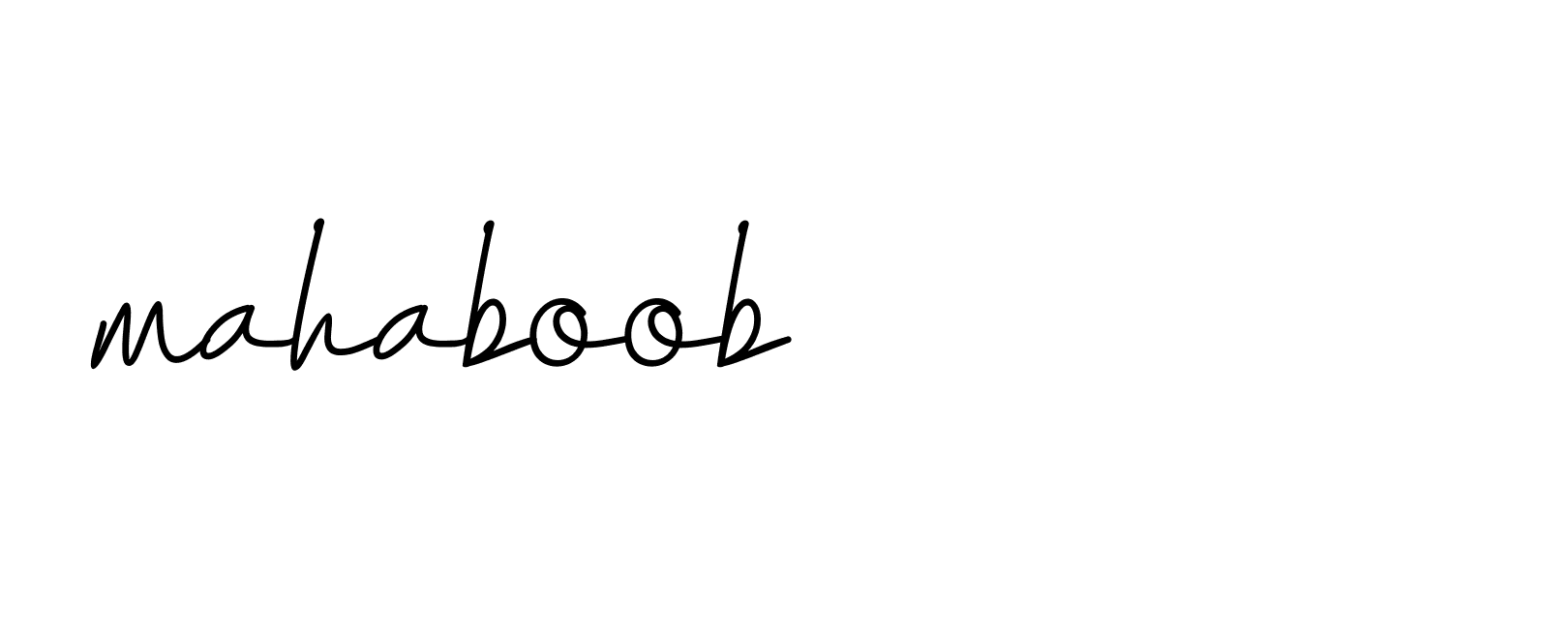 Signature of mahaboob