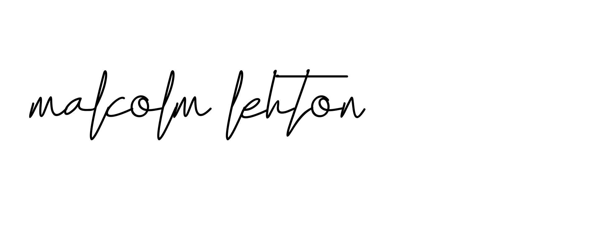 Signature of malcolm-lehton