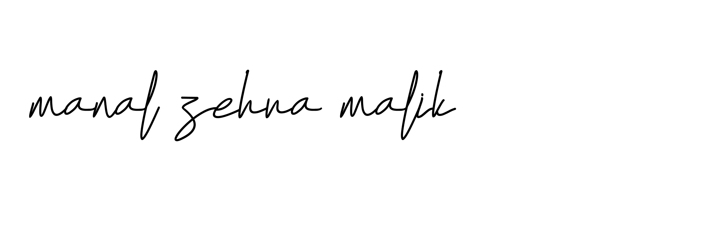 Signature of manal-zehra-malik-