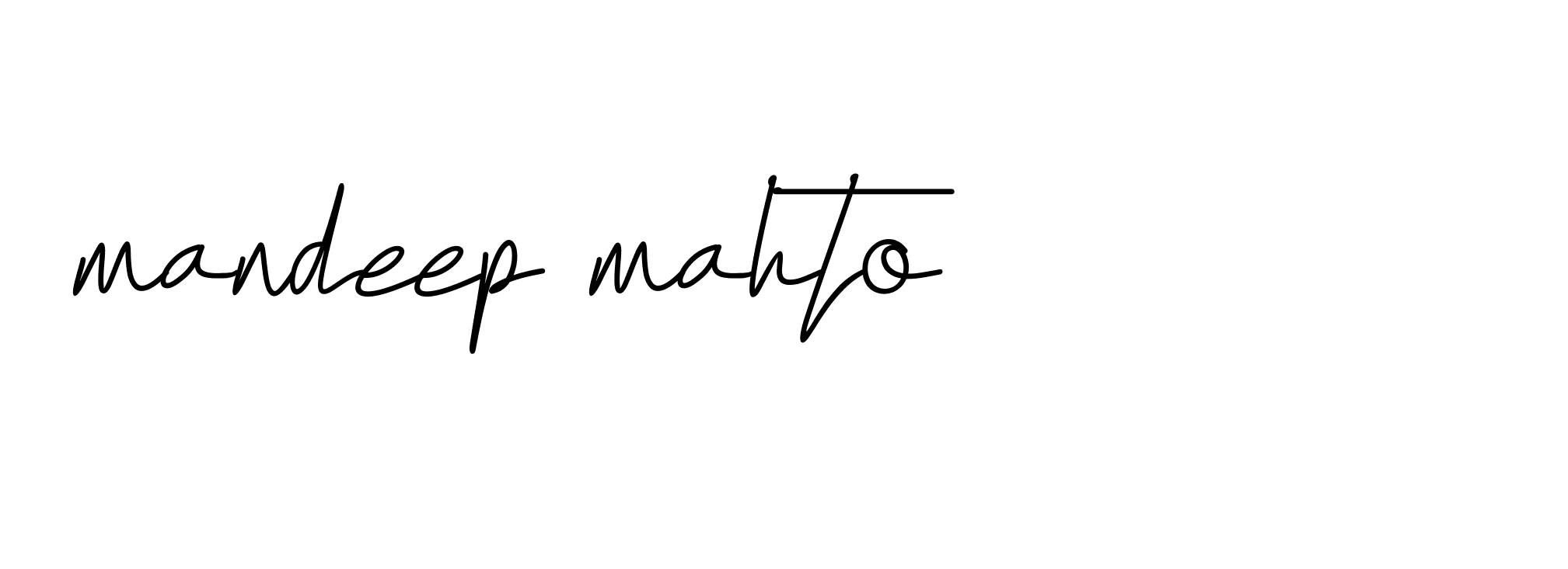 Signature of mandeep-mahto