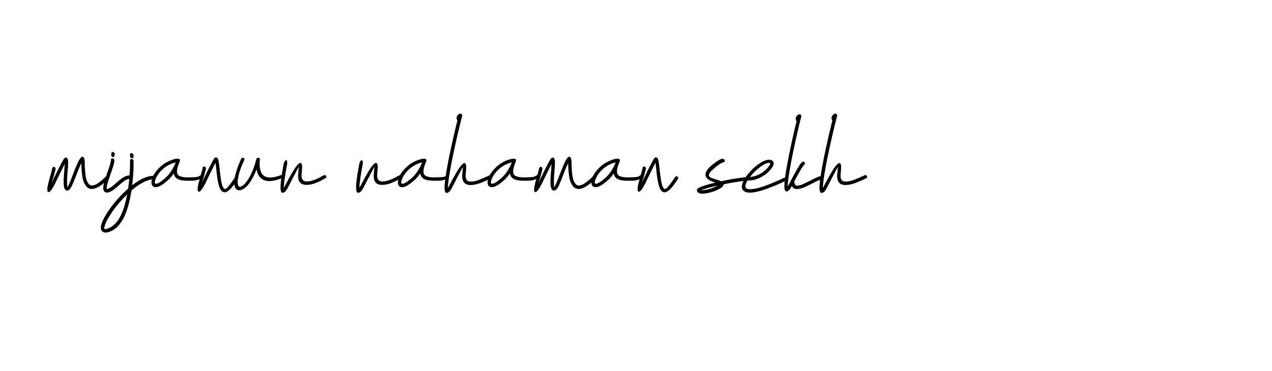 Signature of mijanur-rahaman-sekh