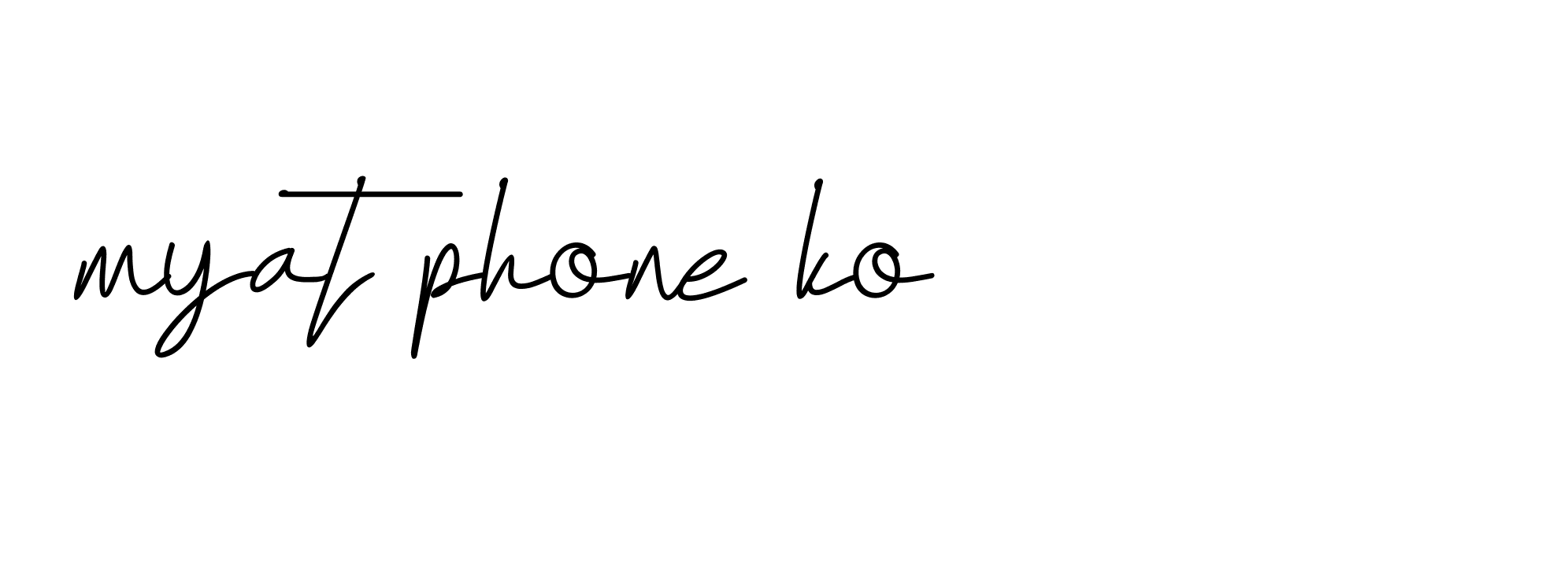 Signature of myat-phone-ko