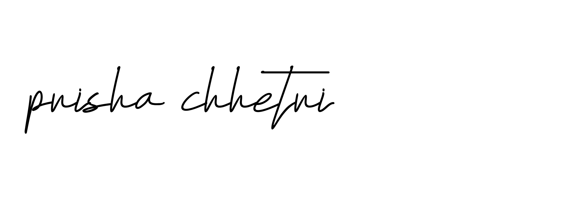 Signature of prisha-chhetri