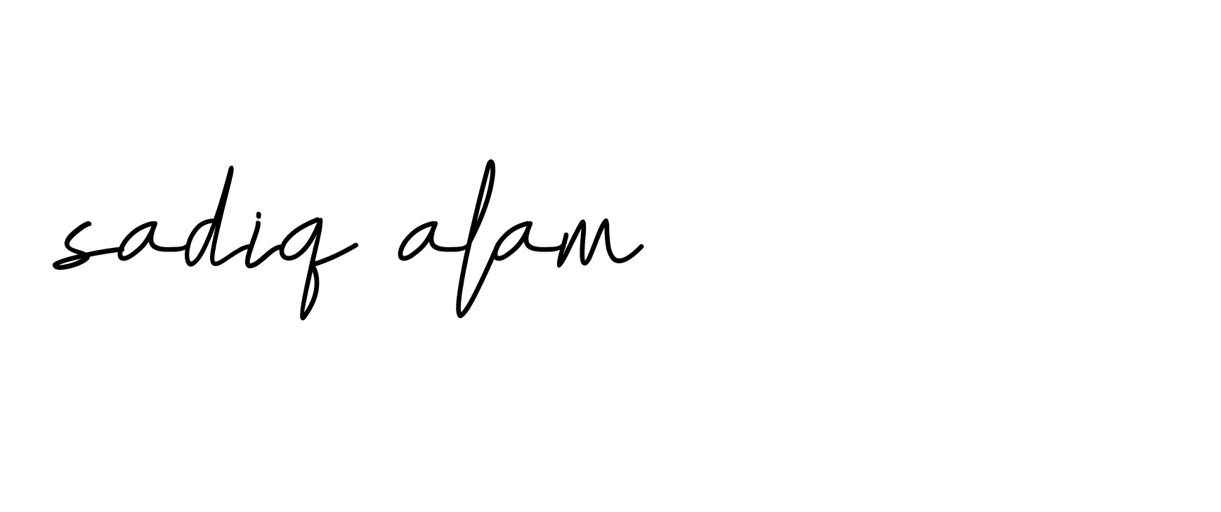 Signature of sadiq-alam