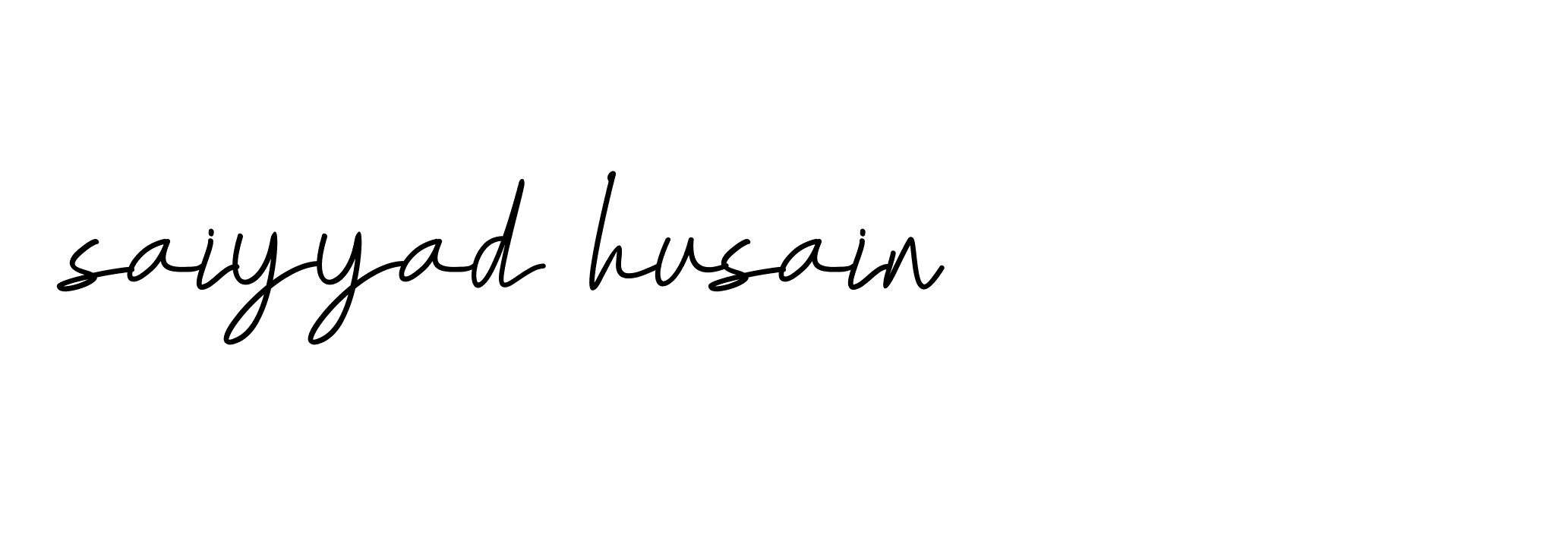 Signature of saiyyad-husain