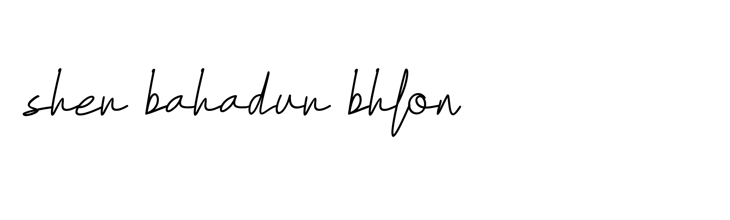 Signature of sher-bahadur-bhlon-