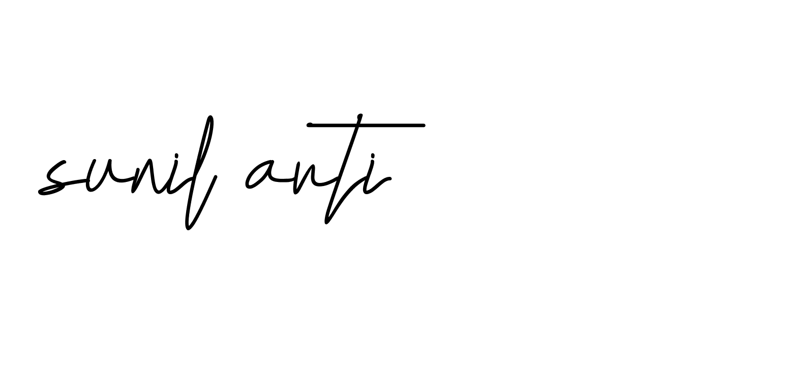 Signature of sunil-arti