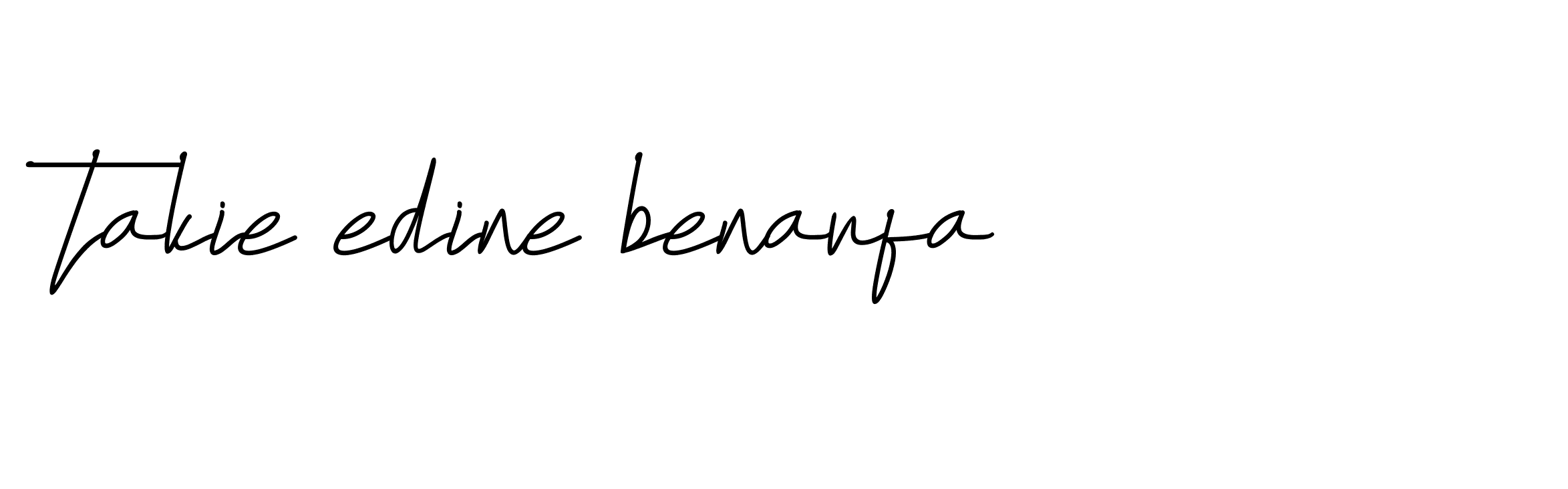 Signature of takie-edine-benarfa