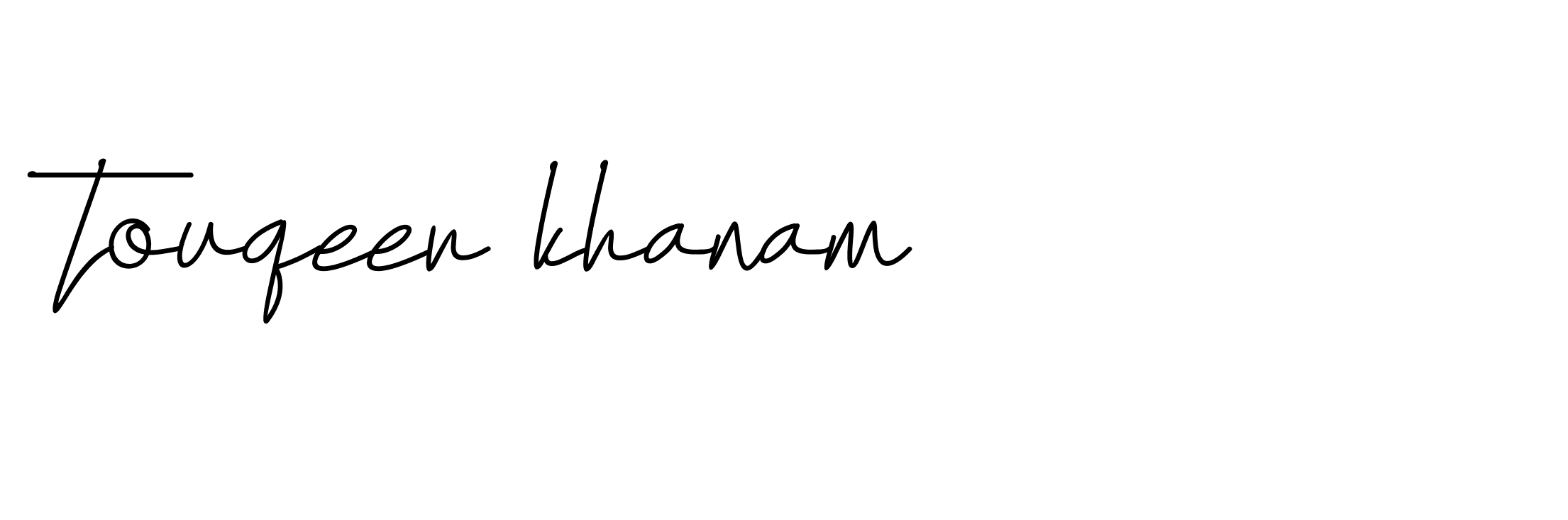 Signature of touqeer-khanam-