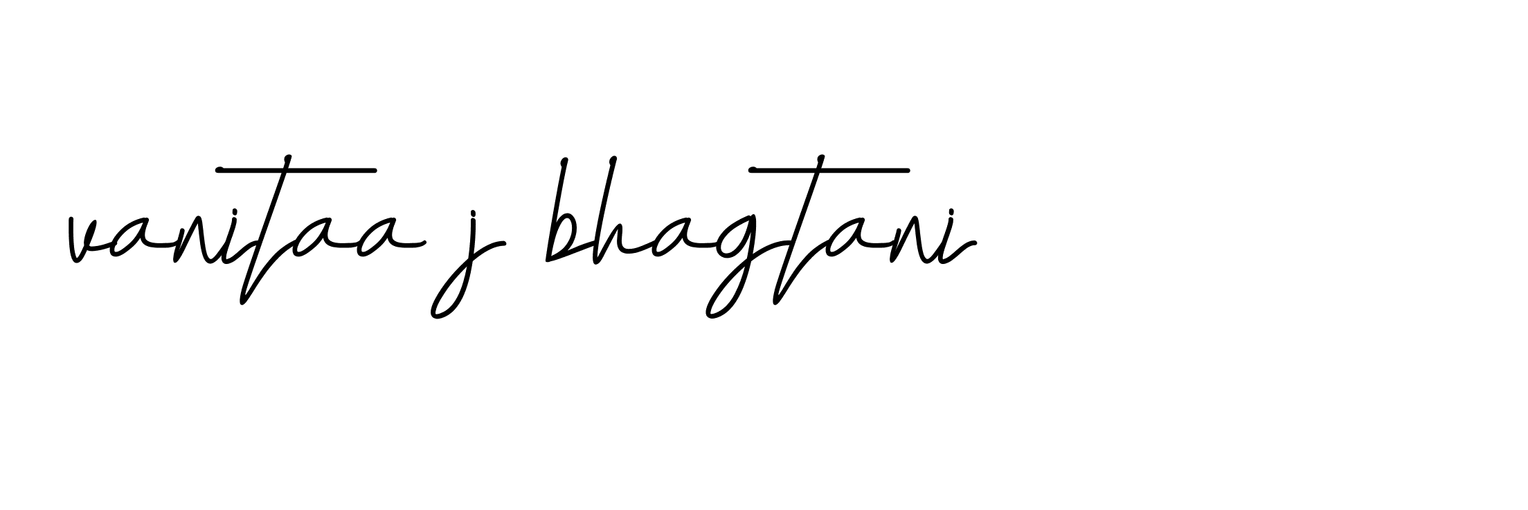 Signature of vanitaa-j-bhagtani