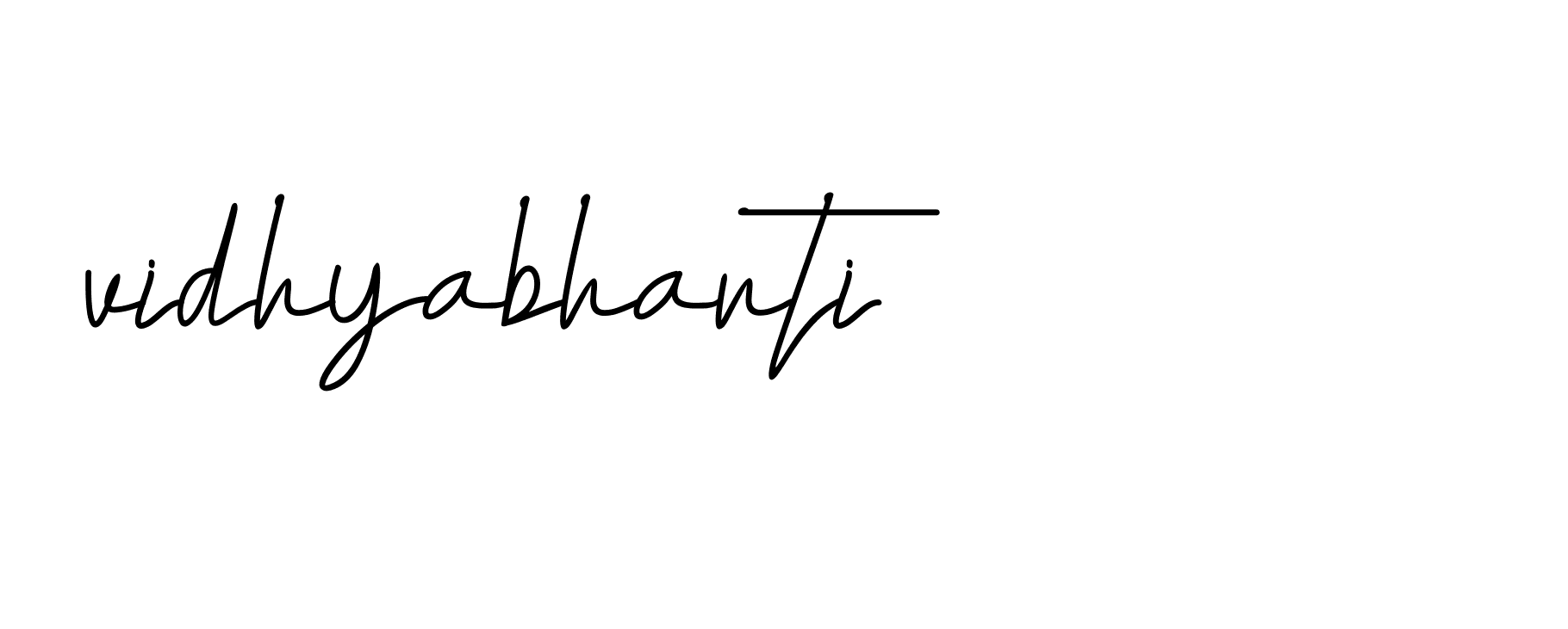 Signature of vidhyabharti