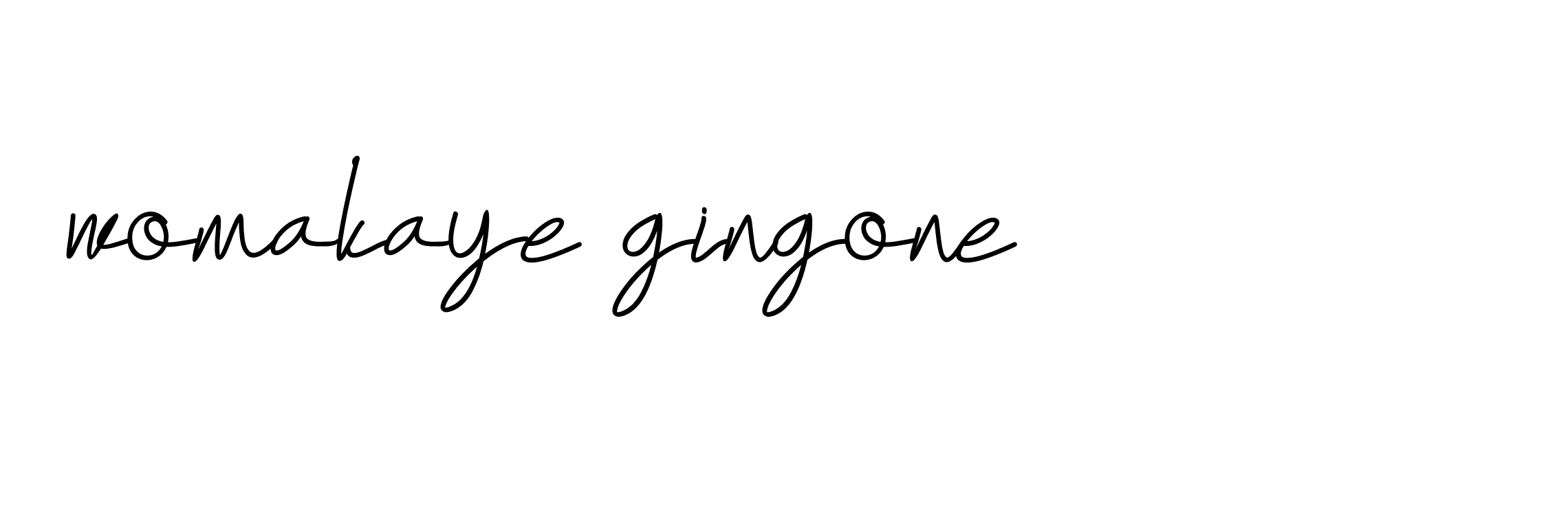 Signature of womakaye-gingone