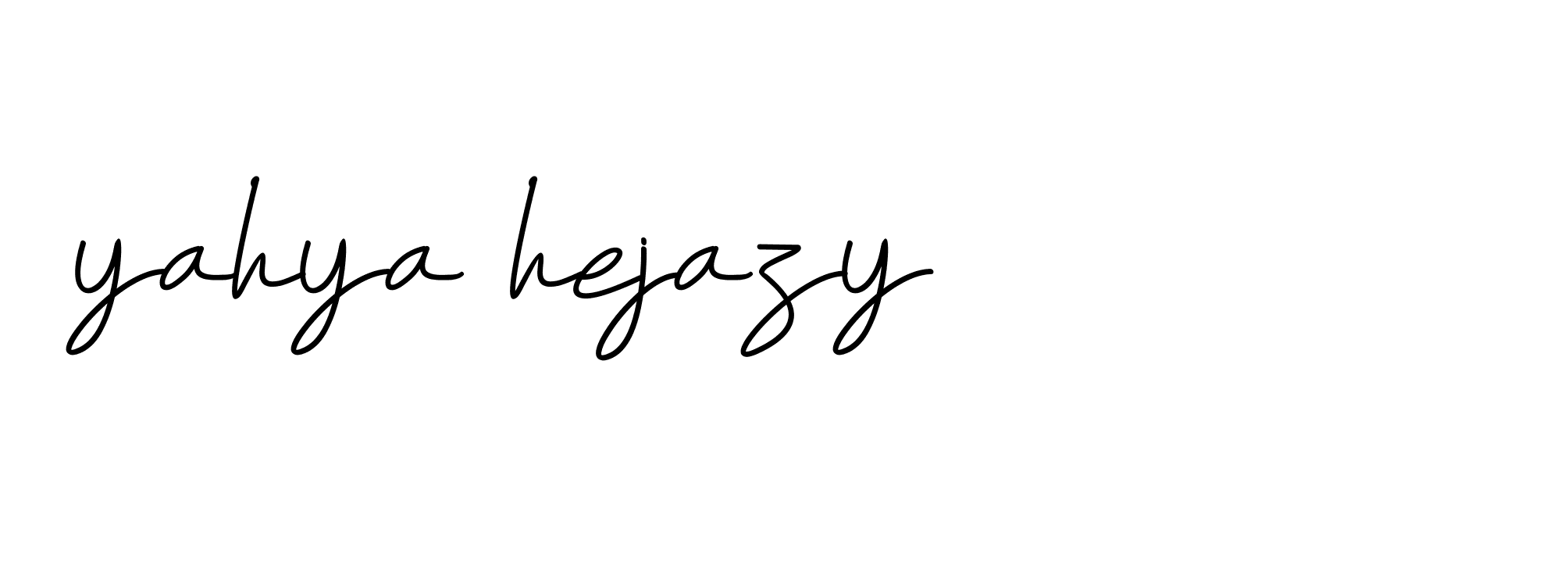 Signature of yahya-hejazy