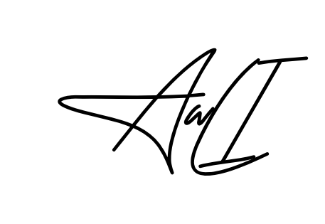 A Ali smooth handwritten signature style