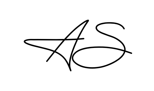 A S smooth handwritten signature style