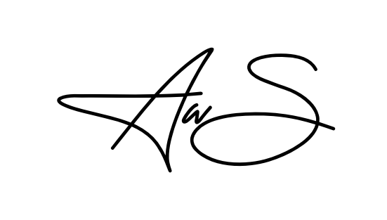 Aa S smooth handwritten signature style