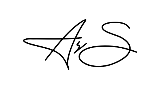 As S smooth handwritten signature style