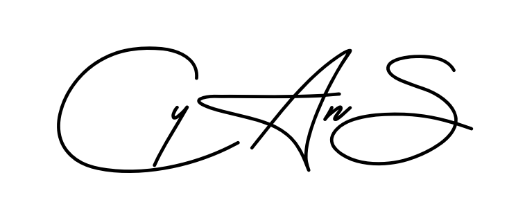 Cyan S smooth handwritten signature style