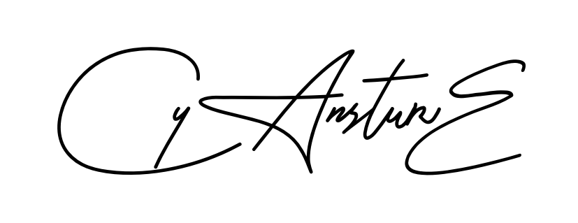 Cyan Signature smooth handwritten signature style
