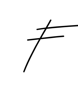 F smooth handwritten signature style