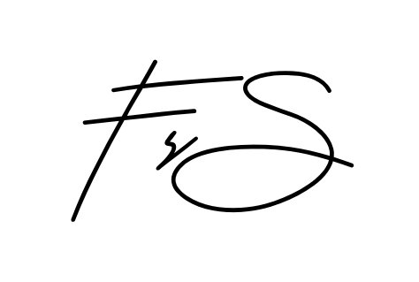 Fs S smooth handwritten signature style
