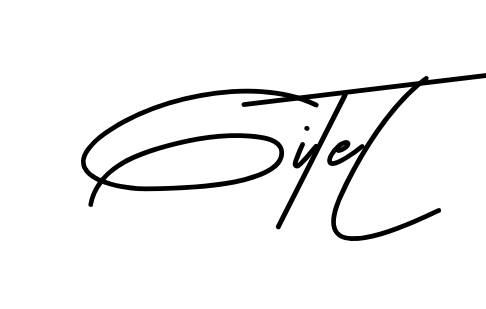 Gitel smooth handwritten signature style