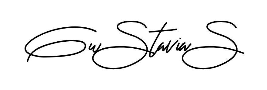 Gustavia S smooth handwritten signature style