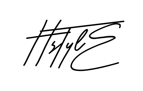 H Style smooth handwritten signature style