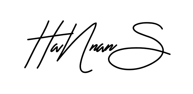 Hannan S smooth handwritten signature style