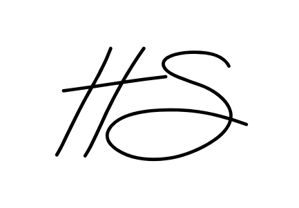 Hs smooth handwritten signature style