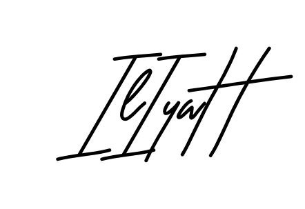 Iliyah smooth handwritten signature style