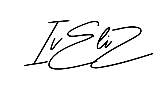 Iveliz smooth handwritten signature style