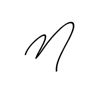 M smooth handwritten signature style
