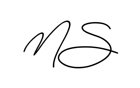 M S smooth handwritten signature style