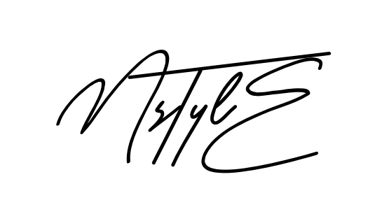 M Style smooth handwritten signature style