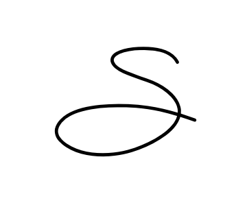 S smooth handwritten signature style